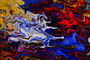 Abstrakte Kunst bunte Farben Wasser