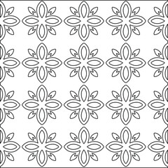 Geometric vector pattern with Black and white colors. abstract ornament for wallpapers and backgrounds.