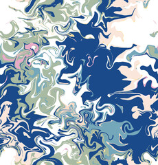 Abstract liquid color seamless repeat pattern. Colorful vector marble effect texture all over surface print.