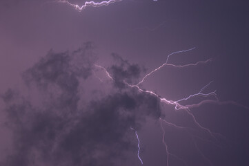 lightning at dusk