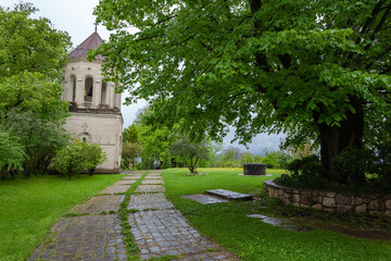 Ancient Martvili monastery in Georgia, orthodox church. Travel