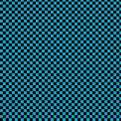 Bright blue black chess pattern abstract background. Digitally generated image. Decorative and play concepts.