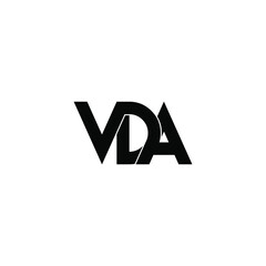 vda letter original monogram logo design