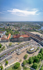 Berlin, Rathaus Spandau aus der Vogelperspektive, Mai 2021