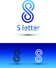 abstract S letter logo design template