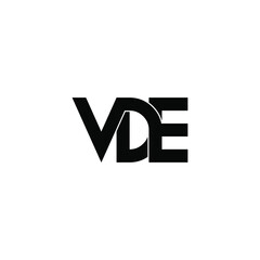 vde letter original monogram logo design