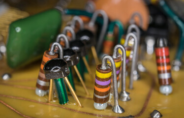 detail of a historic electrical board