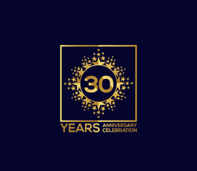 Star Design Shape element, Luxury Gold Color Mixed Design, 30 Year Anniversary, Invitations, Party Events