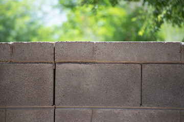 outdoor brick wall with blurred background