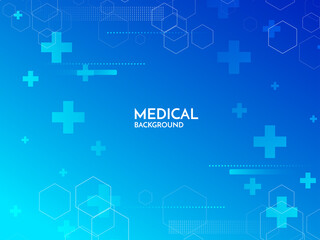 Blue healthcare and medical background with plus sign