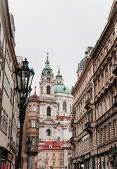 Fototapeta na wymiar Cozy streets of Old Town Prague, Czech Republic.