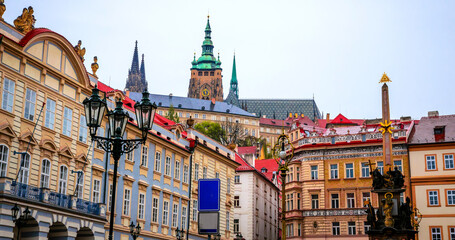 Obraz premium Cozy streets of Old Town Prague, Czech Republic.