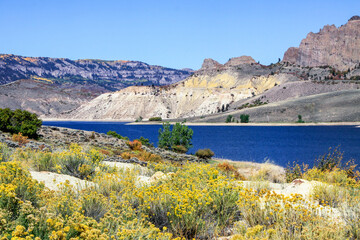 Blue Mesa Reservoir in Curecanti National Recreation Area of Colorado. Curecanti National Recreation Area