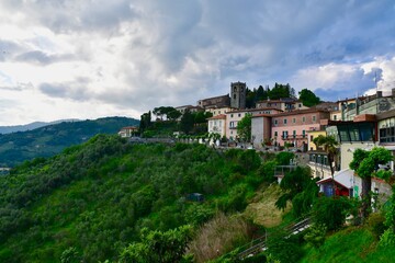 Fototapeta na wymiar View of Montecantini Terme, the Tuscan Spa Town in Italy