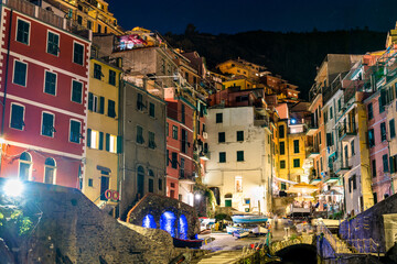 Fototapeta na wymiar Riomaggiore village at the Cinque Terre, Italy