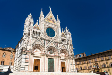 Fototapeta na wymiar The Cathedral of Siena in Tuscany, Italy