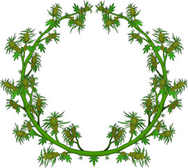 marijuana ring, green, weed, vector design