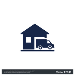 truck icon cargo symbol  icon vector illustration logo template