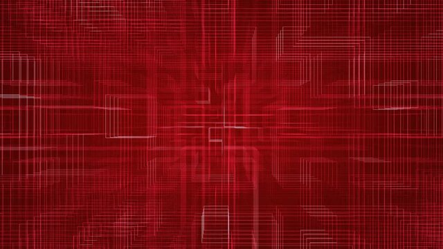 Red 3D Circuit Board Loop Back Animation Background