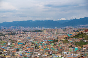 view of bogota from the cable car at Ciudad Bolivar, Bogota, Colombia