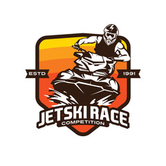 Jetski Racing vector illustration design, perfect for Event logo and tshirt design
