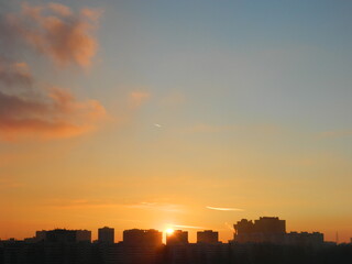 this is very good sunrise in the city
