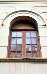 old window in the building