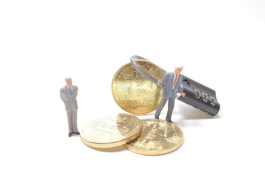 figure meeting of deal the bitcoin coin, the v theme - Powered by Adobe