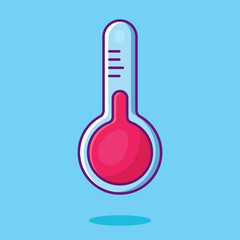 thermometer isolated cartoon vector illustration in flat style