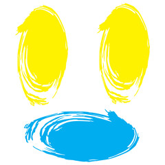 Green Watercolor Acrylic. Blue Brushstroke Handwritten. Golden Brushes Distress. Yellow Ink Scratch. Paintbrush Chinese. Paint Scratch. Grungy Freehand. Dirty Splatter.