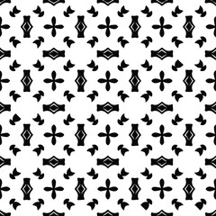  Geometric vector pattern with Black and white colors. Seamless abstract ornament for wallpapers and backgrounds.