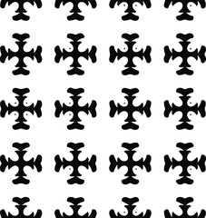 Obraz na płótnie Canvas Geometric vector pattern with Black and white colors. Seamless abstract ornament for wallpapers and backgrounds.