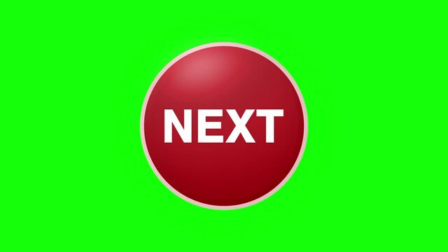 Next Text Button Click Animation on Black Background and Green Screen