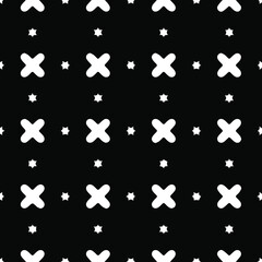  Geometric vector pattern with Black and white colors. Seamless abstract ornament for wallpapers and backgrounds.