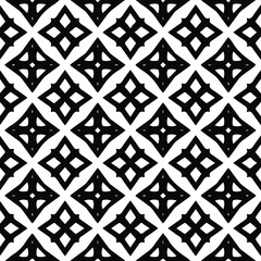  Geometric vector pattern with Black and white colors. Seamless abstract ornament for wallpapers and backgrounds.