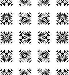  Geometric vector pattern with Black and white colors. Seamless abstract ornament for wallpapers and backgrounds.