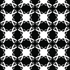  Geometric vector pattern with Black and white colors. Seamless abstract ornament for wallpapers and backgrounds.