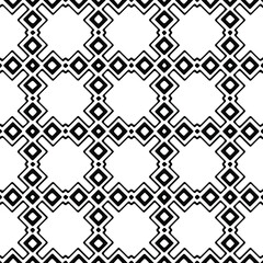 Geometric vector pattern with Black and white colors. Seamless abstract ornament for wallpapers and backgrounds.