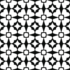 Geometric vector pattern with Black and white colors. Seamless abstract ornament for wallpapers and backgrounds.
