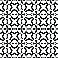 Fototapeta premium Geometric vector pattern with Black and white colors. Seamless abstract ornament for wallpapers and backgrounds.