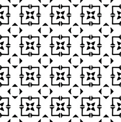 Geometric vector pattern with Black and white colors. Seamless abstract ornament for wallpapers and backgrounds.