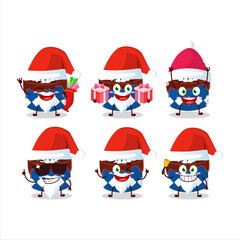 Santa Claus emoticons with sweety cake blueberry cartoon character