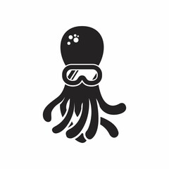 Octopus vector template. Tentacle vector illustration.