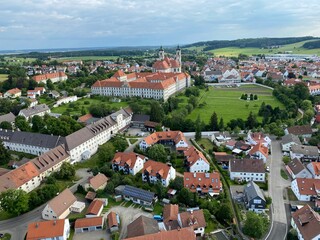 Fototapeta premium Kloster Ottobeuren Luftbild