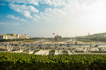 The Tiananmen Square, a city square in the centre of Beijing, China, named after the Tiananmen...