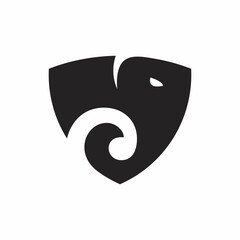 Elephant logo vector. Elephant vector illustration.
