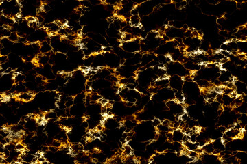 bolt gold glow mineral line texture on black marble