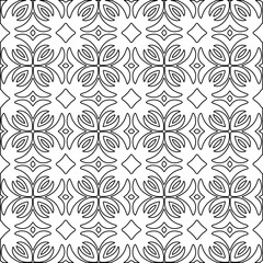Geometric vector pattern with Black and white colors. abstract ornament for wallpapers and backgrounds.