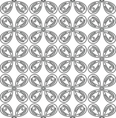 Geometric vector pattern with Black and white colors. abstract ornament for wallpapers and backgrounds.