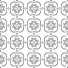 Geometric vector pattern with Black and white colors. abstract ornament for wallpapers and backgrounds.